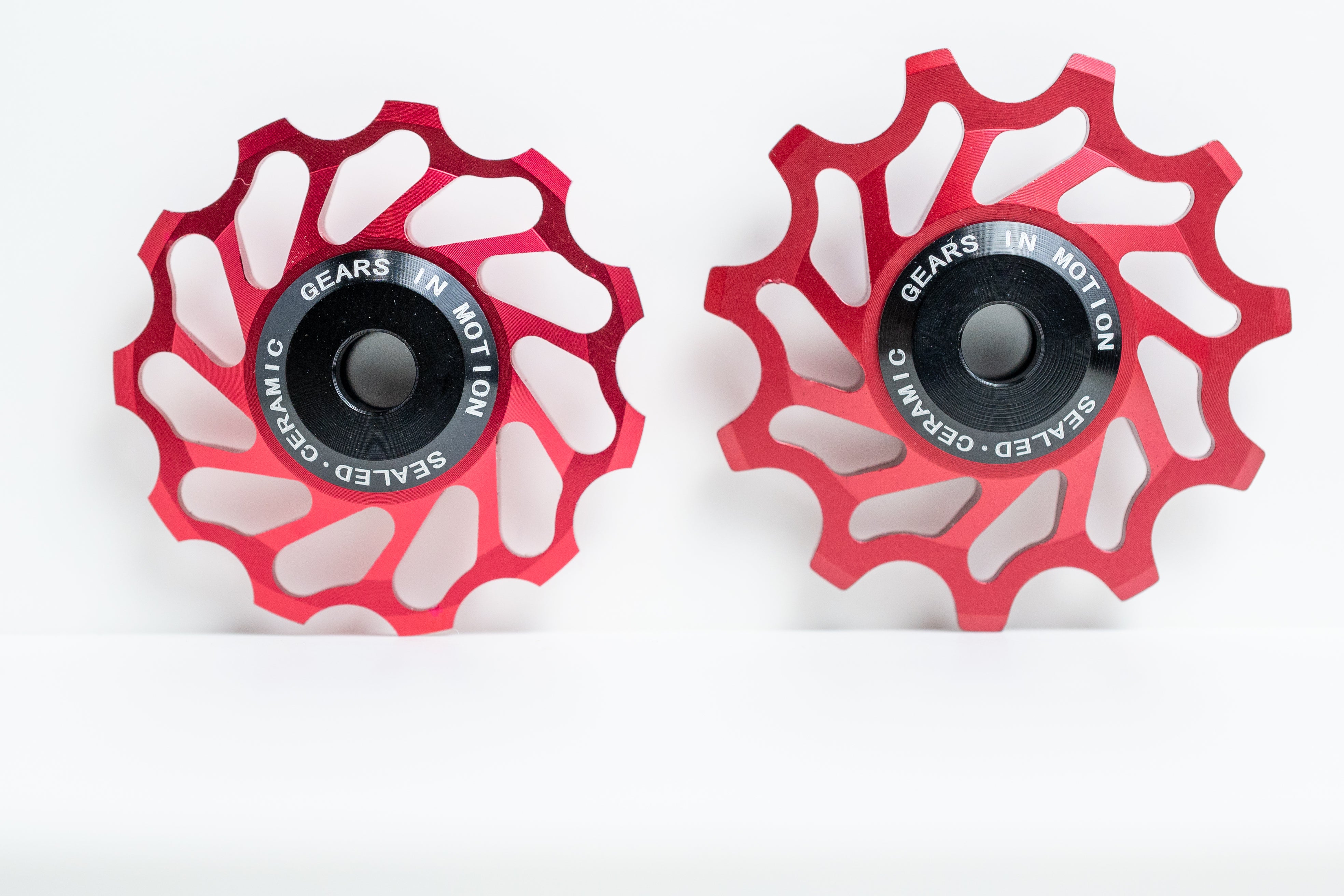 Hybrid Ceramic Jockey Wheels (Cherry Red) 11 Teeth