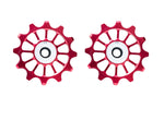 Load image into Gallery viewer, 12 Teeth Ceramic Jockey Wheels (Red)
